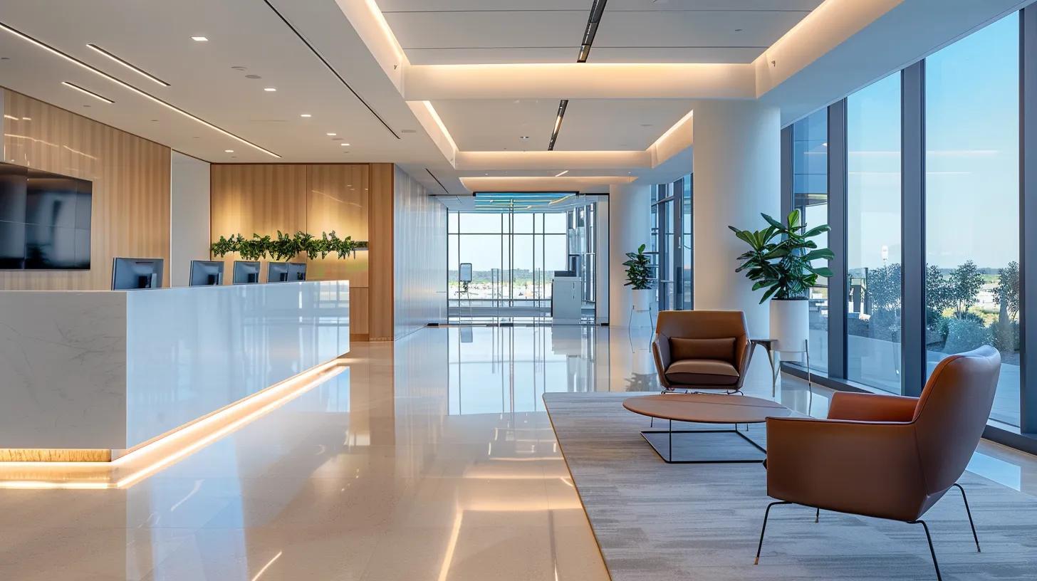 a sleek, modern office with high-tech digital screens displaying robust security metrics and key considerations for digital estate planning, illuminated by strategic under-lighting that emphasizes the cutting-edge technology and user-centric design focus.